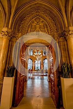 Ballroom in the Vienna City Hall, Austria