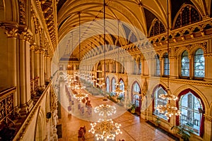 Ballroom in the Vienna City Hall, Austria