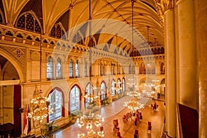 Ballroom in the Vienna City Hall, Austria