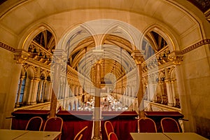 Ballroom in the Vienna City Hall, Austria