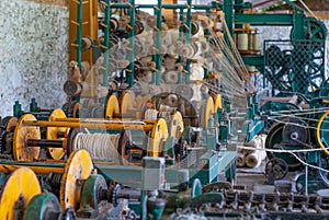 Balls of Agave plant fibers, taken at the factory in Tecoh