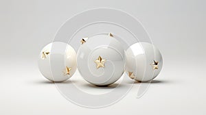 Balls in the form of stars forming shine on a white background