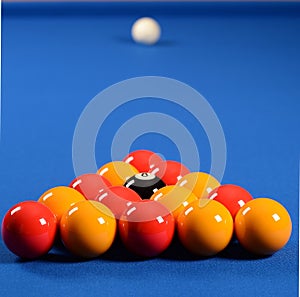 Balls on a pool table
