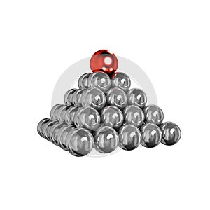 Balls pyramid