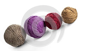Balls of yarn in different colors