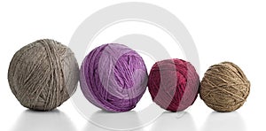 Balls of yarn in various colors.