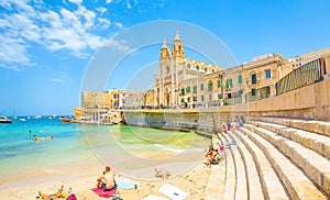 Balluta Bay beach, Malta