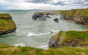 Ballybunion beach Ireland cliffs rock stone long exposure