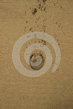 Ballybunion beach sand horse hoofprints