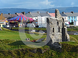 Ballybunion, The Castle Green ruins and township, Ireland