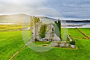Ballycarbery Castle On The Ring of Kerry,  Near Cahersiveen, Ireland
