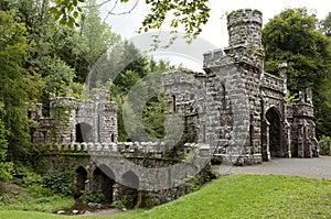 Ballysaggartmore towers and entrance in Waterford in Ireland Europe.