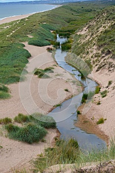 Balmedie country park, a well-preserved natural coastal area near Aberdeen (Scotland)