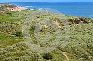 Balmedie country park, a well-preserved natural coastal area near Aberdeen (Scotland)