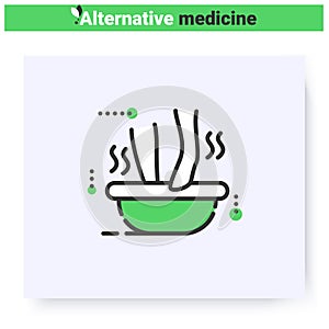 Balneotherapy line icon. Editable illustration photo