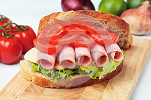 Baloney sandwich photo