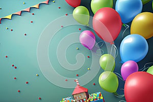 baloon for birthdaybackground 3d render