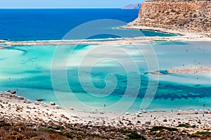 Balos bay beach at Gramvousa island, Crete, Greece