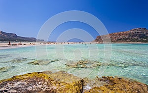 Balos Bay Beach, Gramvousa Peninsula, Crete, Greek Islands, Greece, Europe
