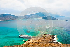 Balos bay in Crete island, Greece.