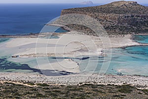 Balos bay at Crete island in Greece. Area of Gramvousa.