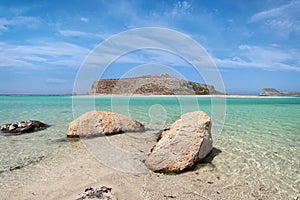 Balos Beach on Crete island, Greece