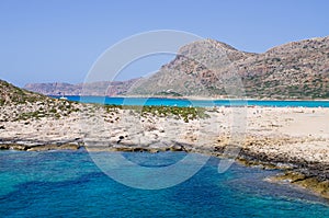 Balos beach on Crete island, Greece