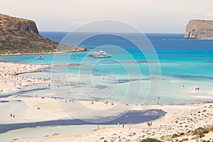 Balos beach at Crete island in Greece