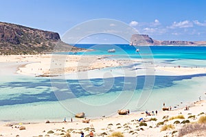 Balos beach at Crete island in Greece photo