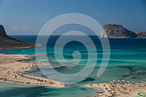 The Balos Beach lagoon in Crete