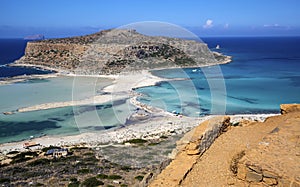 Balos Lagoon. Coast of Crete island in Greece