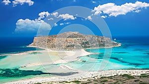 Balos lagoon on Crete island, Greece