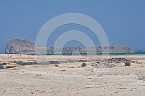 Balos lagoon in Crete island Greece