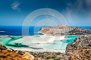 Balos lagoon on Crete island, Greece.