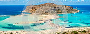 Balos Lagoon waterfront. Crete, Greece