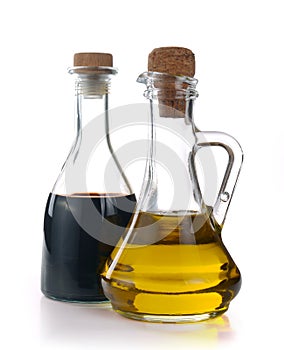 Balsamic vinegar and olive oil