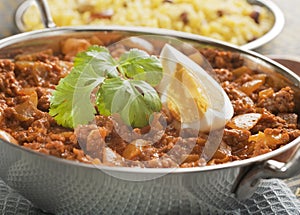 Balti Keema Curry and Rice