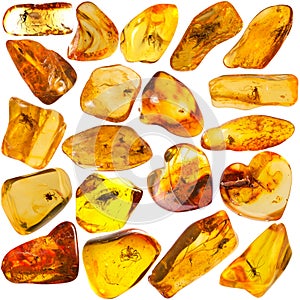 Baltic amber stone set of 20