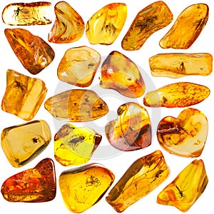 Baltic amber stone set of 20 photo