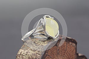 Baltic beewax & amber Ring
