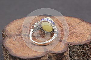 Baltic beewax & amber Ring
