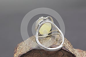 Baltic beewax & amber Ring