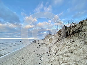Baltic Sea autumn coast beach Bolderaja Riga Latvia