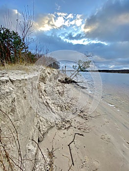 Baltic Sea autumn coast beach Bolderaja Riga Latvia