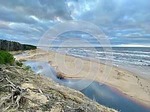 Baltic Sea autumn coast sea beach Saulkrasti Latvia