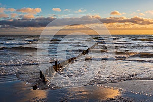 Baltic Sea coast on the island Moen in Denmark