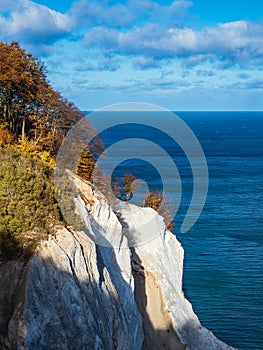 Baltic Sea coast on the island Moen in Denmark photo