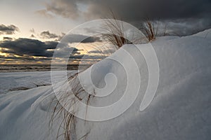 Baltic Sea coast in winter