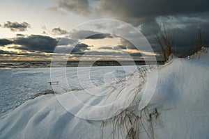 Baltic Sea coast in winter