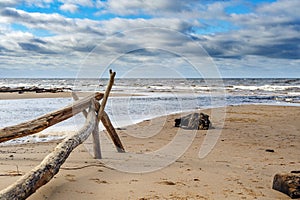 Baltic sea coastline near Saulkrasti town, Latvia